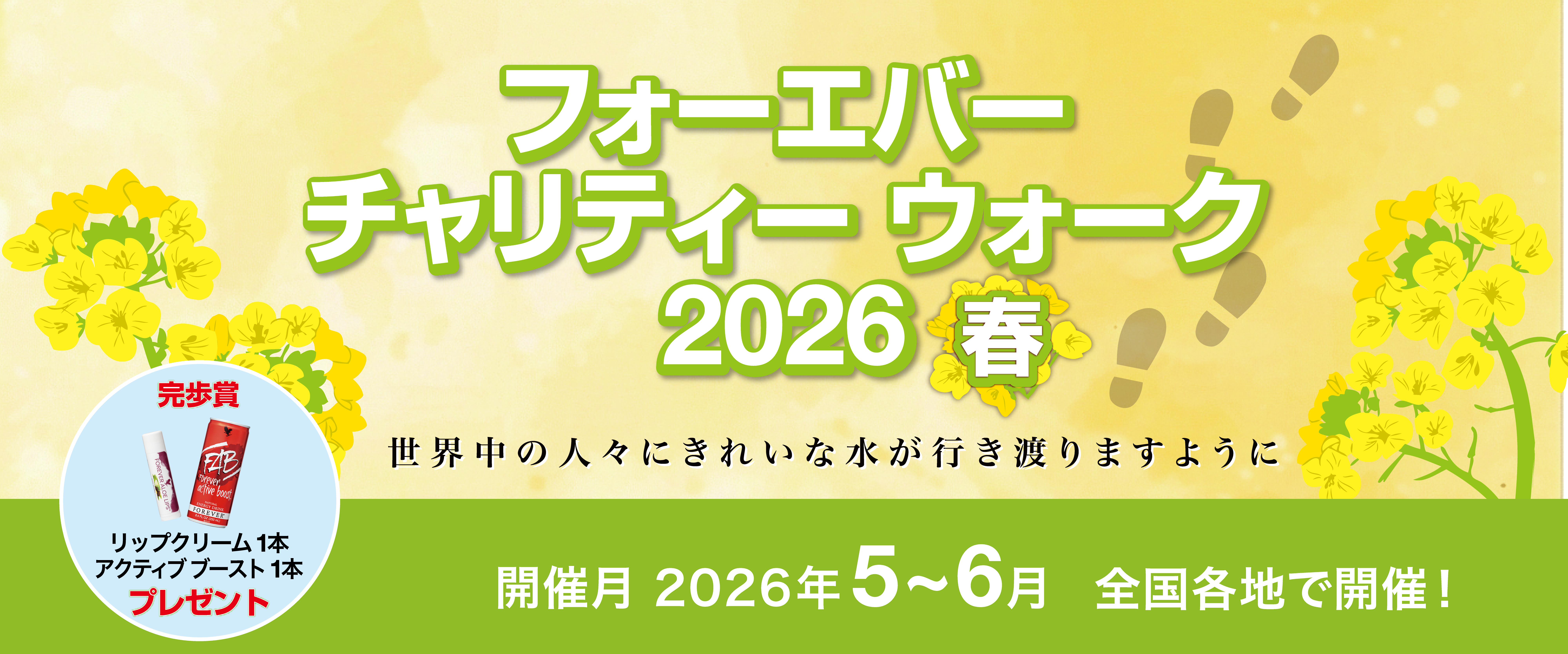 チャリティーウォーク2026春 バナー
